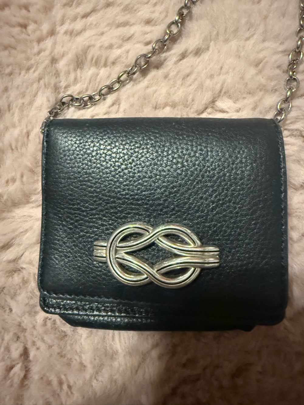 Brighton Interlok Harmony Small Wallet in Black with Silver Hardware - Picture 3 of 4